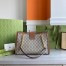 Gucci Padlock Medium Shoulder Bag in GG Canvas with Brown Leather