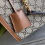 Gucci Padlock Medium Shoulder Bag in GG Canvas with Brown Leather
