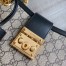 Gucci Padlock Medium Shoulder Bag in GG Canvas with Black Leather