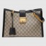 Gucci Padlock Medium Shoulder Bag in GG Canvas with Black Leather