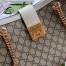 Gucci Padlock Medium Shoulder Bag in GG Canvas with White Leather
