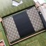 Gucci Portfolio Pouch in Beige GG Supreme Canvas with Leather