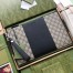 Gucci Portfolio Pouch in Beige GG Supreme Canvas with Leather