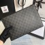 Gucci Night Courrier Portfolio Pouch in Black GG Supreme Canvas