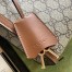 Gucci Padlock Small Shoulder Bag in GG Canvas with Brown Calfskin