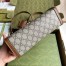 Gucci Padlock Small Shoulder Bag in GG Canvas with Brown Calfskin