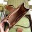 Gucci Padlock Small Shoulder Bag in GG Canvas with Brown Calfskin