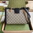 Gucci Padlock Small Shoulder Bag in GG Canvas with Black Calfskin