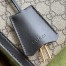 Gucci Padlock Small Shoulder Bag in GG Canvas with Black Calfskin