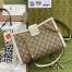 Gucci Padlock Small Shoulder Bag in GG Canvas with White Calfskin
