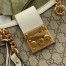 Gucci Padlock Small Shoulder Bag in GG Canvas with White Calfskin