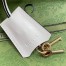 Gucci Padlock Small Shoulder Bag in GG Canvas with White Calfskin