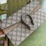 Gucci Dionysus Small Rectangular Bag in GG Canvas with Taupe Suede