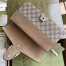 Gucci Dionysus Small Rectangular Bag in GG Canvas with Taupe Suede