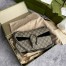 Gucci Dionysus Small Rectangular Bag in GG Canvas with Black Suede