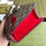 Gucci Dionysus Small Rectangular Bag in GG Canvas with Red Suede