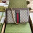 Gucci Ophidia GG Small Chain Bag in GG Canvas with Brown Leather