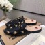 Gucci Women's Princetown Slippers in Black Leather with Bees and Stars