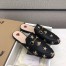 Gucci Women's Princetown Slippers in Black Leather with Bees and Stars