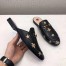 Gucci Women's Princetown Slippers in Black Leather with Bees and Stars