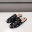 Gucci Women's Princetown Slippers in Black Leather with Bees and Stars