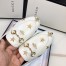 Gucci Women's Jordaan Loafers in White Leather with Bees and Stars