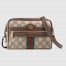 Gucci Ophidia Mini Camera Bag in Canvas with Brown Leather Trim