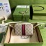 Gucci Ophidia Mini Camera Bag in Canvas with White Leather Trim