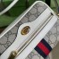 Gucci Ophidia Mini Camera Bag in Canvas with White Leather Trim