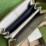 Gucci Ophidia Zip Around Wallet in Beige Canvas with White Leather