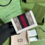 Gucci Ophidia Card Case Wallet in Beige Canvas with White Leather