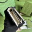 Gucci Ophidia Card Case Wallet in Beige Canvas with White Leather