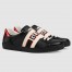 Gucci Men's Elastic Stripe Sneakers in Black Leather