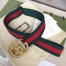 Gucci Web Elastic Belt with Torchon Double G Buckle