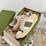 Gucci Men's Screener Sneakers in Distressed Leather