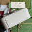 Gucci GG Marmont Mini Top Handle Bag in Light Grey Chevron Calfskin