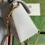 Gucci GG Marmont Mini Top Handle Bag in Light Grey Chevron Calfskin