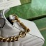 Gucci GG Marmont Mini Top Handle Bag in Light Grey Chevron Calfskin