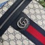 Gucci Ophidia Small Messenger Bag in Blue GG Supreme Canvas