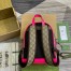 Gucci Ophidia GG Small Backpack in GG Canvas and Fuchsia Leather