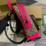 Gucci Ophidia GG Small Backpack in GG Canvas and Fuchsia Leather