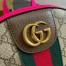 Gucci Ophidia GG Small Backpack in GG Canvas and Fuchsia Leather