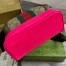 Gucci Ophidia GG Small Backpack in GG Canvas and Fuchsia Leather