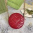 Gucci GG Marmont Mini Round Bag in Red Chevron Calfskin