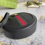 Gucci Ophidia GG Mini Round Shoulder Bag in Black Leather