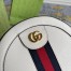 Gucci Ophidia GG Mini Round Shoulder Bag in White Leather