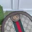 Gucci Ophidia GG Mini Round Shoulder Bag in GG Supreme Canvas