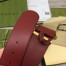 Gucci Snake G Buckle Belt 50MM in Burgundy Leather 