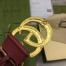 Gucci Snake G Buckle Belt 50MM in Burgundy Leather 