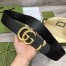 Gucci Snake G Buckle Belt 50MM in Black Leather